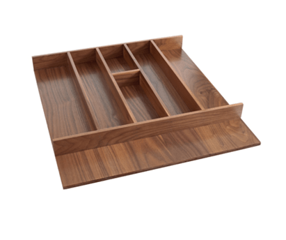Rev-A-Shelf - 21-1/8" Walnut Cut-To-Size Insert Wood Utility Organizer for Drawers