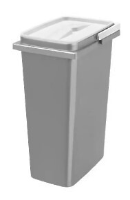 8 Qrt Replacement Waste Bin with White Lid and Handle Rev-A-Shelf RV-8-1711-1