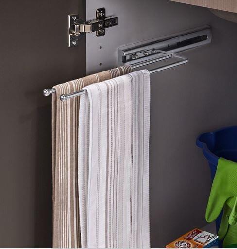 Rev-A-Shelf - Chrome 2 Prong Pull-Out Towel Bar