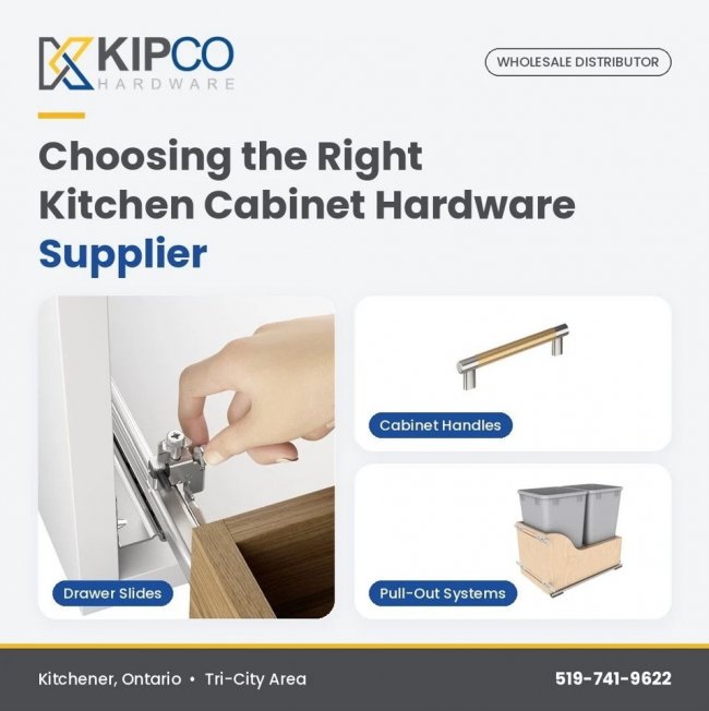 Kipco Hardware in Kitchener, Ontario, is a reliable kitchen cabinet hardware supplier in the Tri-City area.