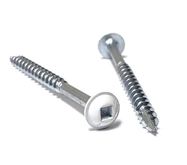 #10 x 3-1/2" White Round Washer Head #2 Square Drive Deep Thread T17