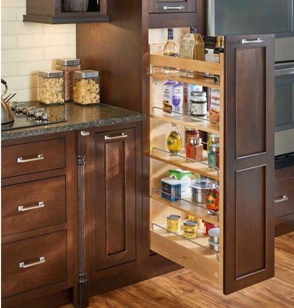 11" x 43" Maple Pullout Wood Tall/Pantry Accessories