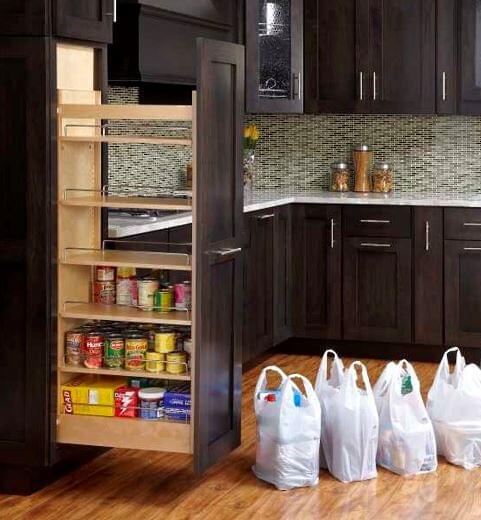 11" x 58" Maple Pullout Wood Tall/Pantry Accessories