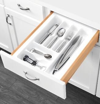 Rev-A-Shelf - 14-1/4" White Cut-To-Size Insert Cutlery Organizer for Drawers