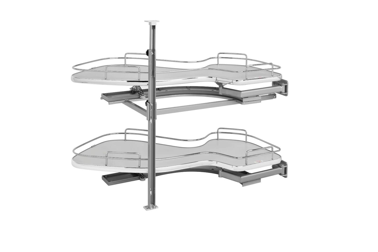 Rev-A-Shelf - 15" Gray Pullout Two-Tier Right Handed