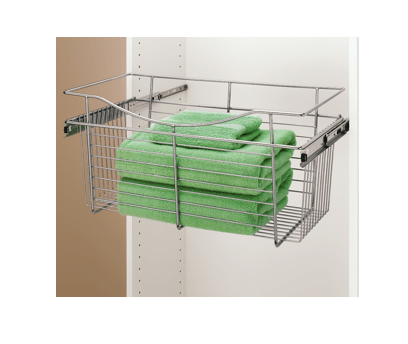 Rev-A-Shelf - 18"W x 12"D x 11"H - Chrome Wire Basket Pullout for Closet