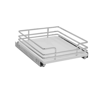 18" White Drawer Pullout Organizer w/Soft-Close