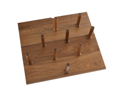 24" Walnut Cut-To-Size Insert Peg System for Drawers
