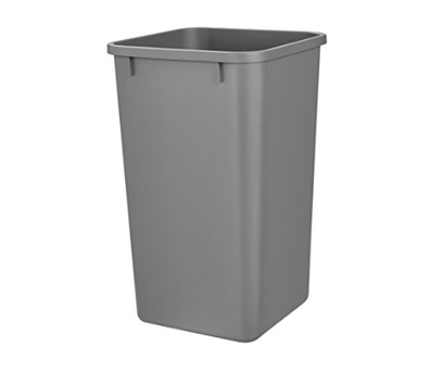 27qt - Metallic Silver Polymer Waste Containers