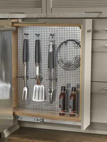 3" Filler Pullout Organizer with Stainless Panel