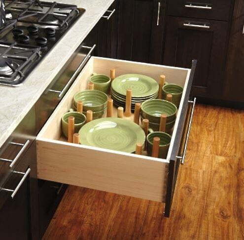 30" Maple Cut-To-Size Insert Peg System for Drawers
