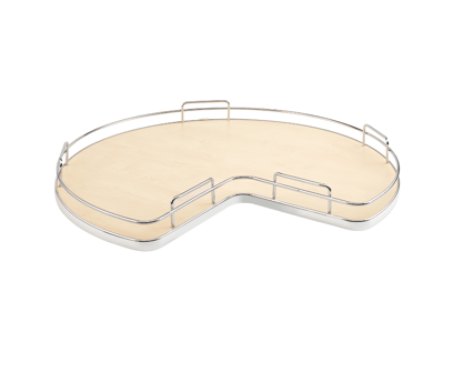 32" Maple Kidney Shape Solid Bottom Single Shelf (w/Bearing and Stop)