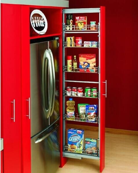 4" x 74-7/8" Chrome Pantry Pullout
