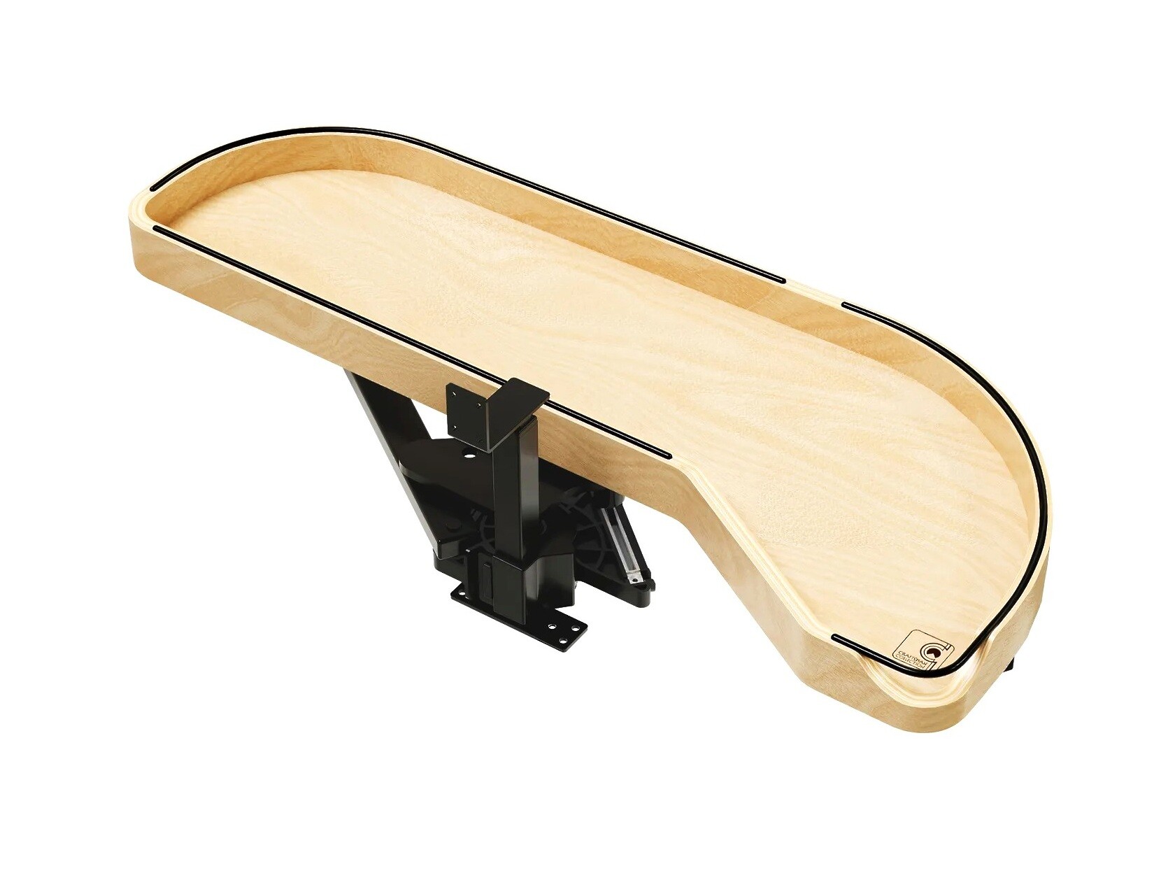 Maple Single-Tier Craftsman Collection Girasolo w/ Soft-Close and Black Accents for 15" Right Opening/Blind Left Corner Cabinet