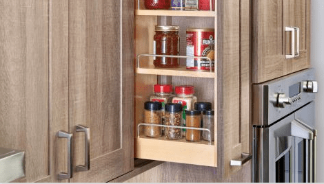 Rev-A-Shelf - 6-1/2" Cabinet Pullout Organizer with Soft-Close Wall Accessories