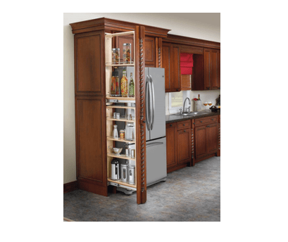 6" x 39" Filler Pullout Organizer with Wood Adjustable Shelves