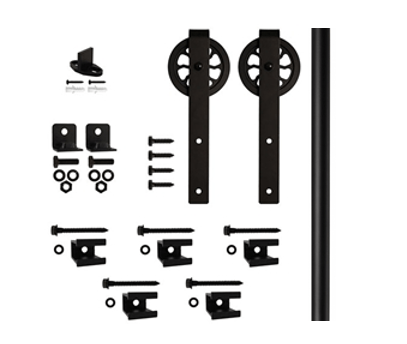 72" (6') Black Flat Rail Face Mount 5" Hook Carriers Kit