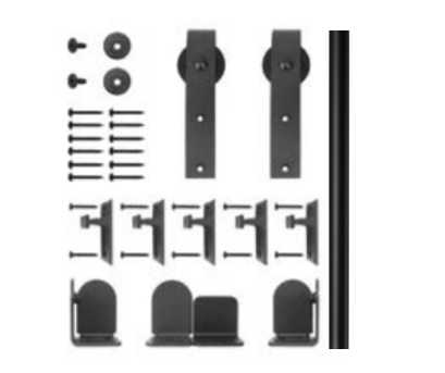 72" (6') Black Round Rail Face Mount Salzburg Series Kit