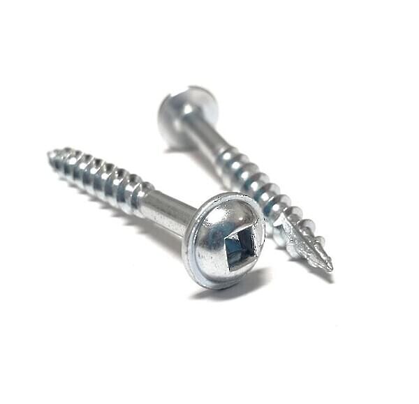 #8 x 2" Round Washer Head #2 Square Drive Deep Thread T17 - PAK - 500