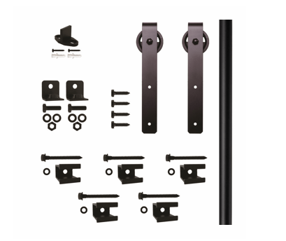 96" (8') Black Flat Rail Face Mount 3" Hook Carriers Kit