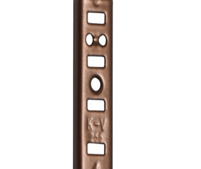 96" Aluminum Walnut Pilaster Shelving