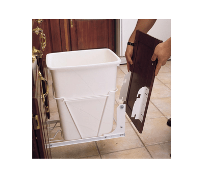 Accessories White Door Mount Kit for Wire Waste Containers
