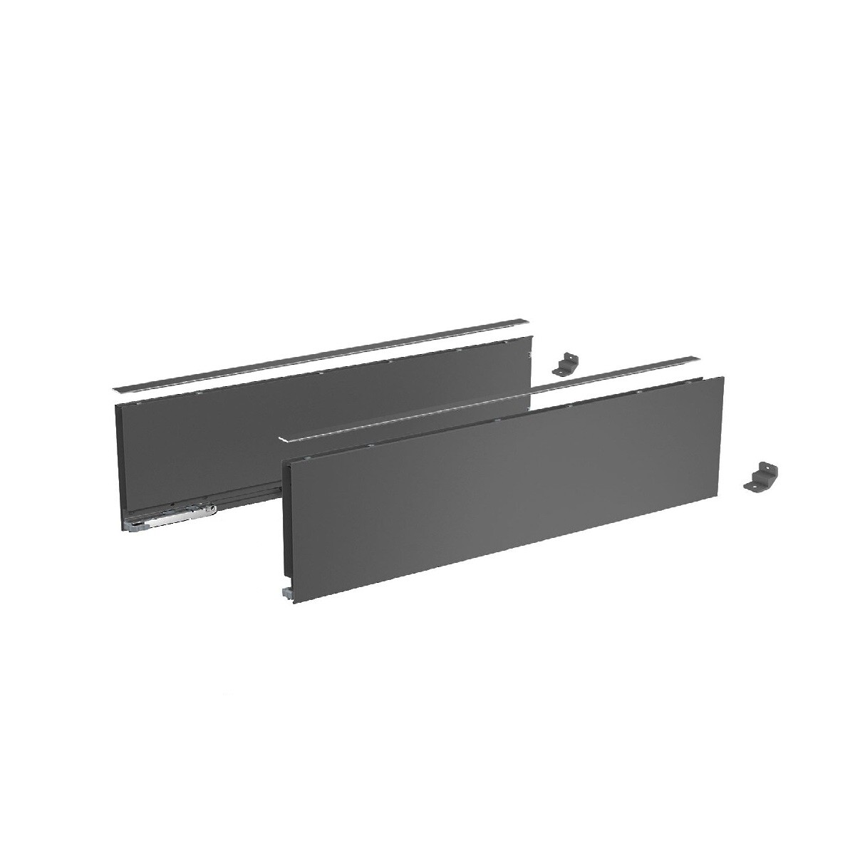AvanTech YOU Drawer side profile set, height 101 mm x NL 300 mm, Anthracite, Left and Right