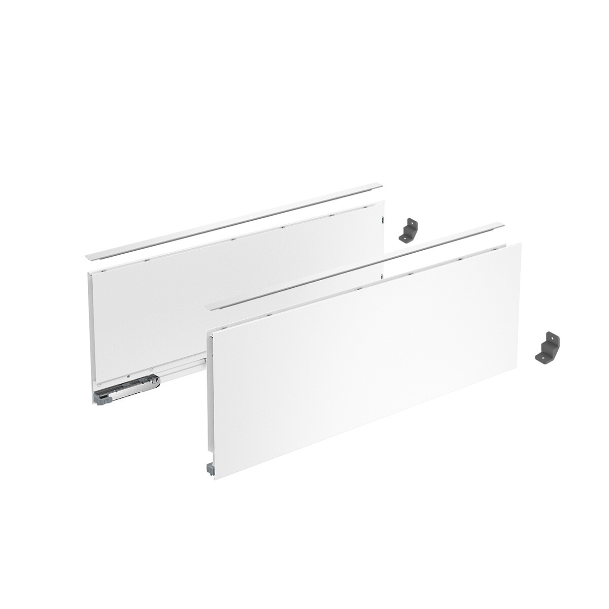 AvanTech YOU Drawer side profile set, height 187 mm x NL 350 mm, White, Left and Right