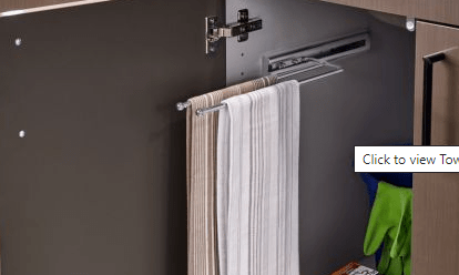 Rev-A-Shelf - Chrome Door Storage Towel Holder