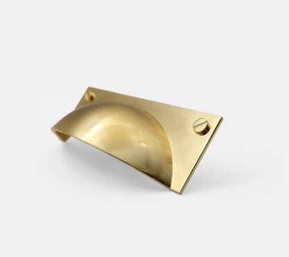Claremont Cup Pull - Brushed Brass