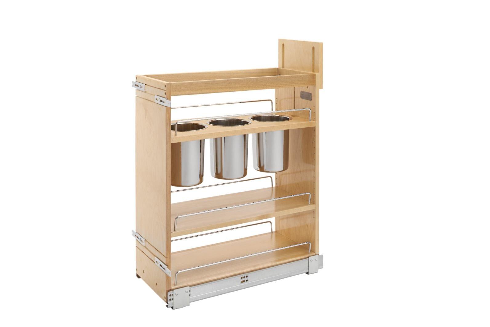 (COMING SOON) 9-1/2" Base Cabinet Pullout w/Utensil Bins