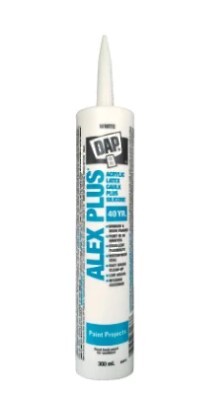 DAP ALEX PLUS® All Purpose Acrylic Latex Caulk Plus Silicone (300 ml) - White