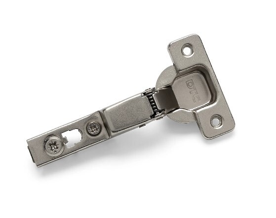 DTC C82 Hinge, 110°, Half Overlay, Soft-Close, Screw-On