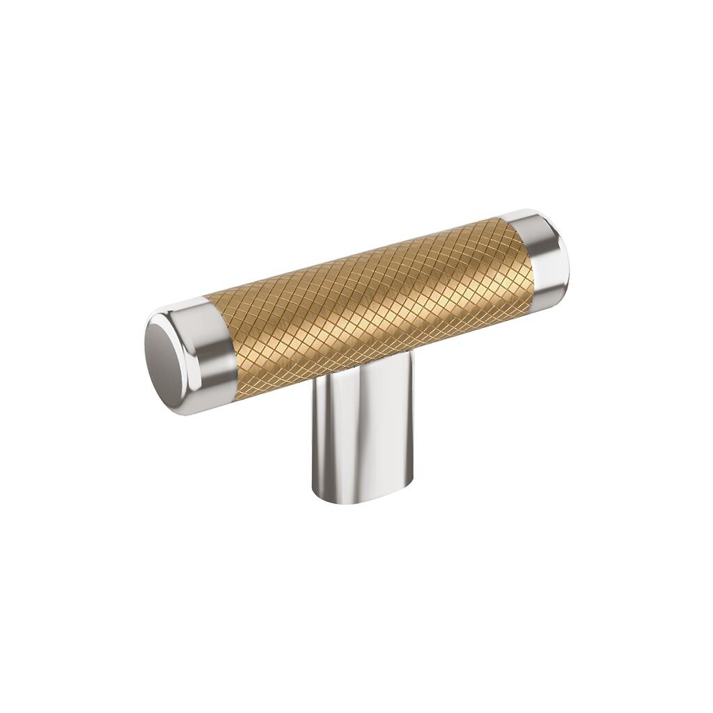 Esquire Knob 2-5/8" Polished Nickel/Champagne Bronze