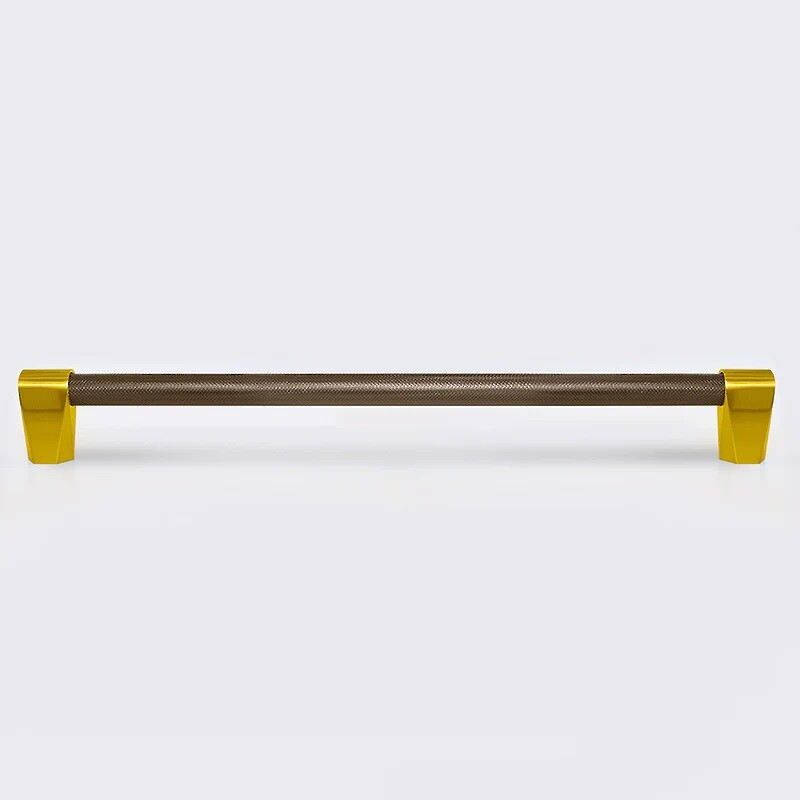 Forever - 18" Appliance Pull Brushed Black Stainless Steel/Brushed Brass