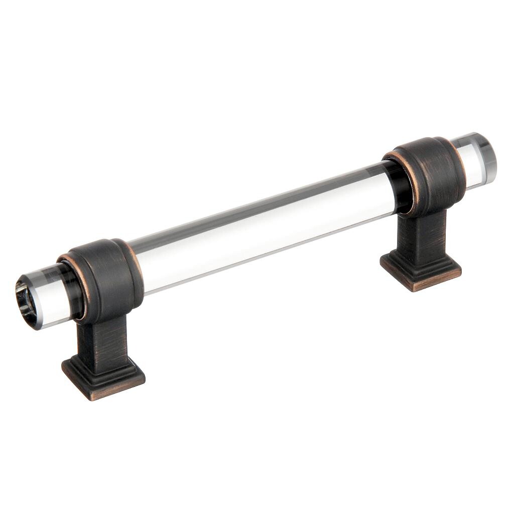 Glacio 96mm CC Pull Clear/Oil-Rubbed Bronze