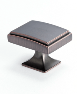 Hearthstone - Knob 1-9/16" x 1-1/8" SQ Knob Venetian Bronze