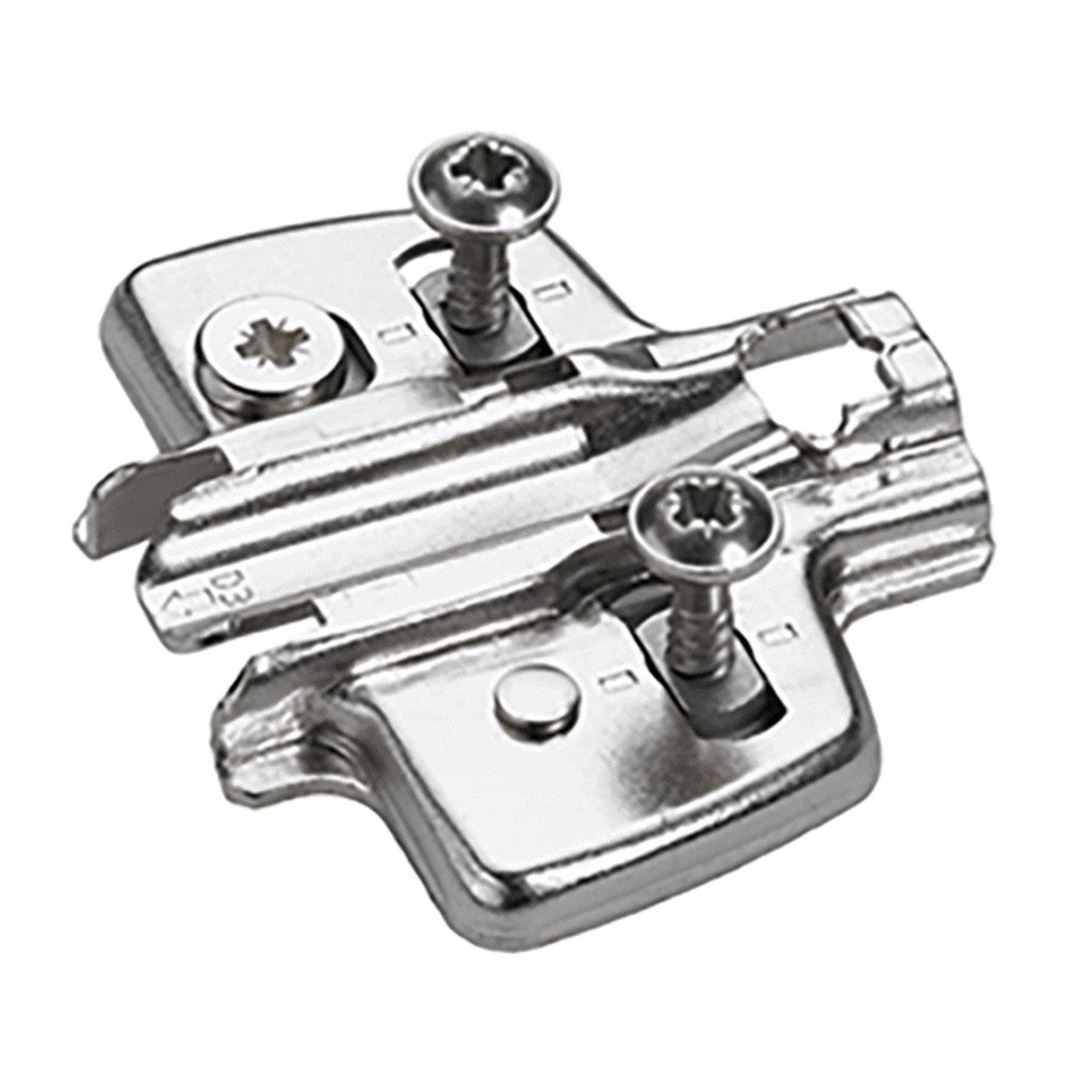 Hettich Cross Mounting Plate - 5MM - Premounted Particle/Wood Screws
