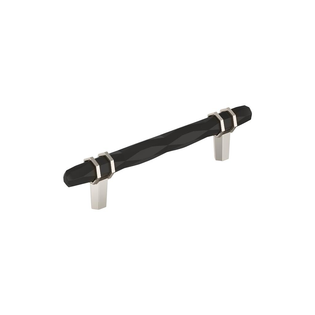 London Pull 128mm Black Bronze/Polished Nickel