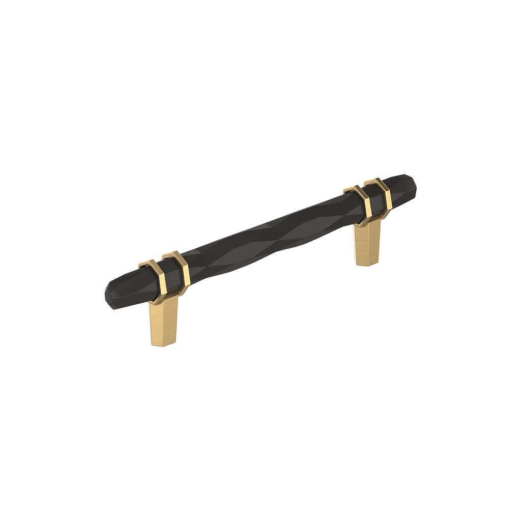 London Pull 128mm CC Black Bronze/Champagne Bronze