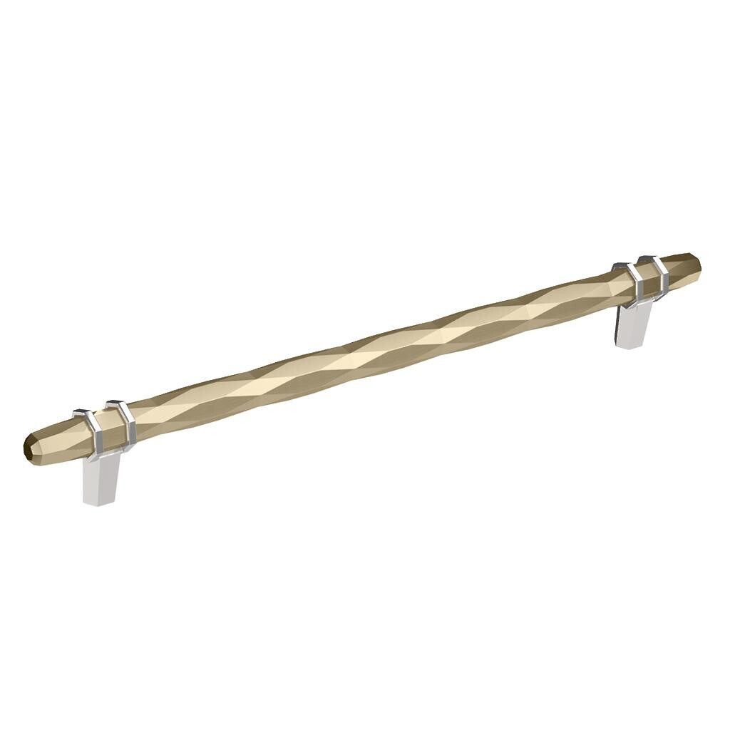 London Pull 256 mm Golden Champagne / Polished Chrome