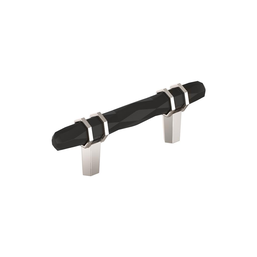 London Pull 3 inch Black Bronze / Polished Nickel