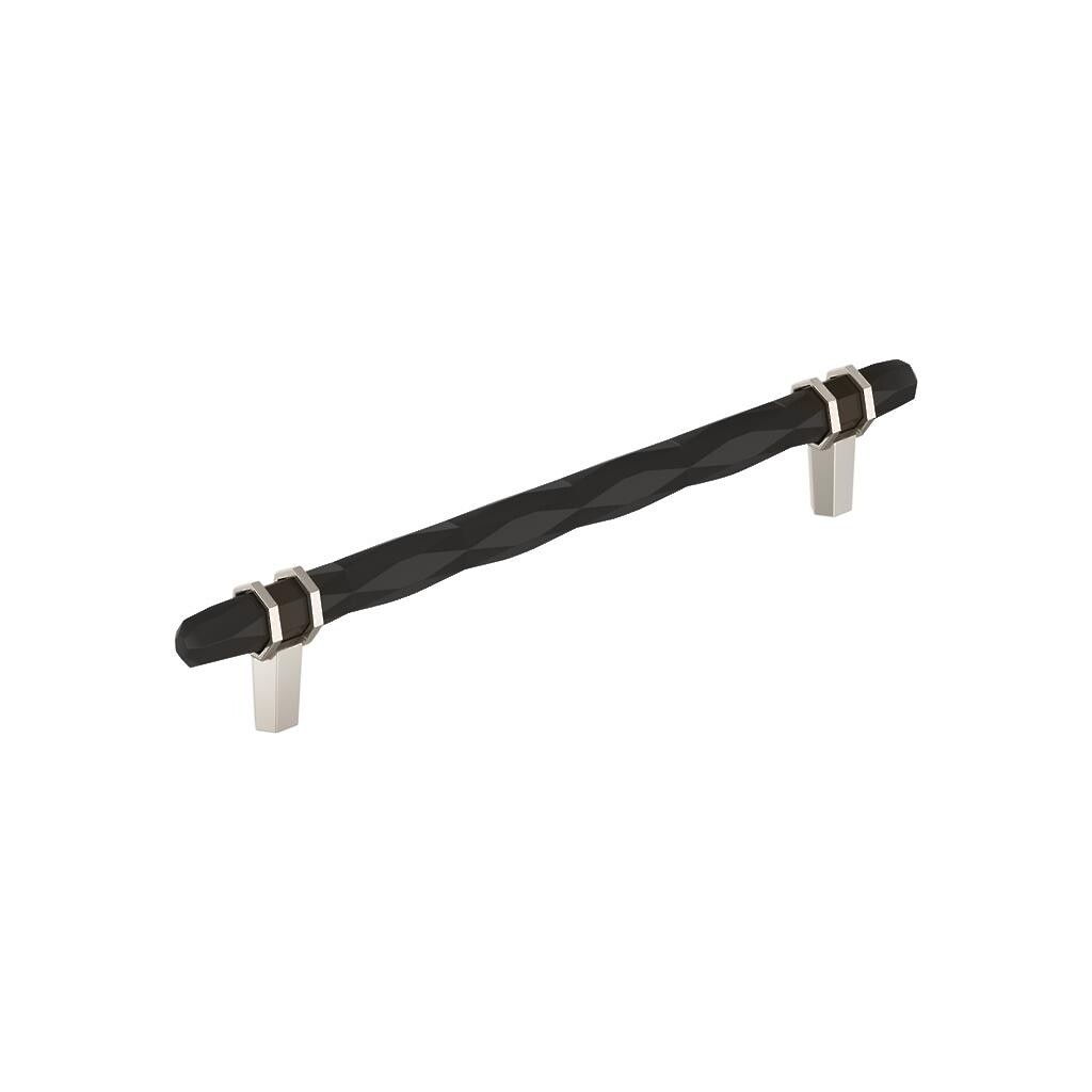 London Pull 8 inch Black Bronze/Polished Nickel