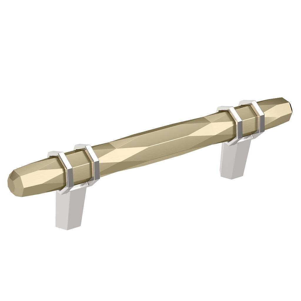London  Pull 96 mm Golden Champagne / Polished Chrome