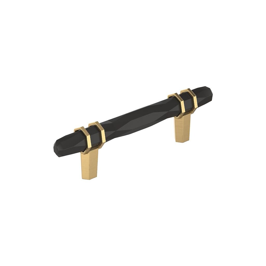 London Pull 96mm CC Black Bronze/Champagne Bronze
