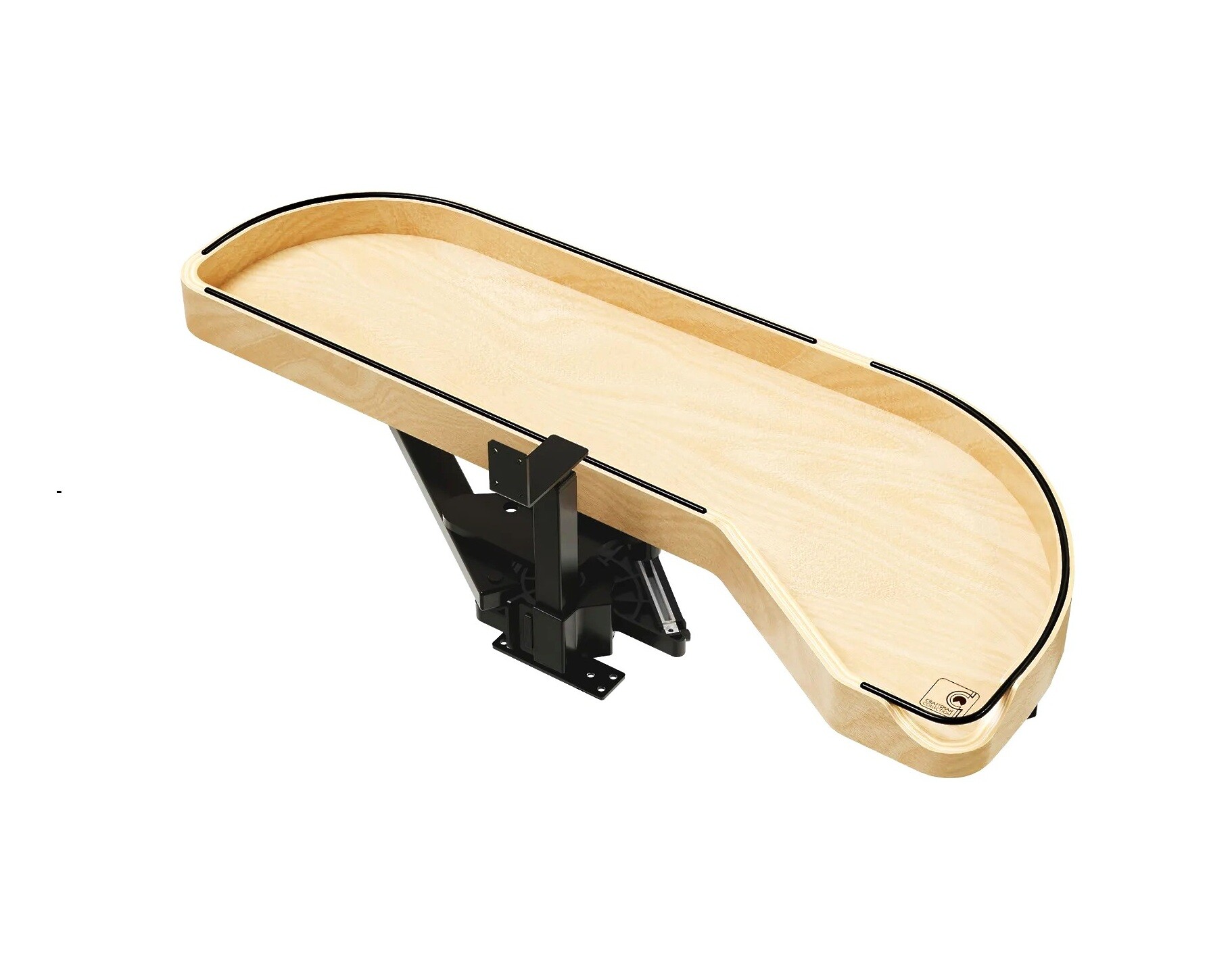 Maple Single-Tier Craftsman Collection Girasolo w/ Soft-Close and Black Accents for 12" Right Opening/Blind Left Corner Cabinet