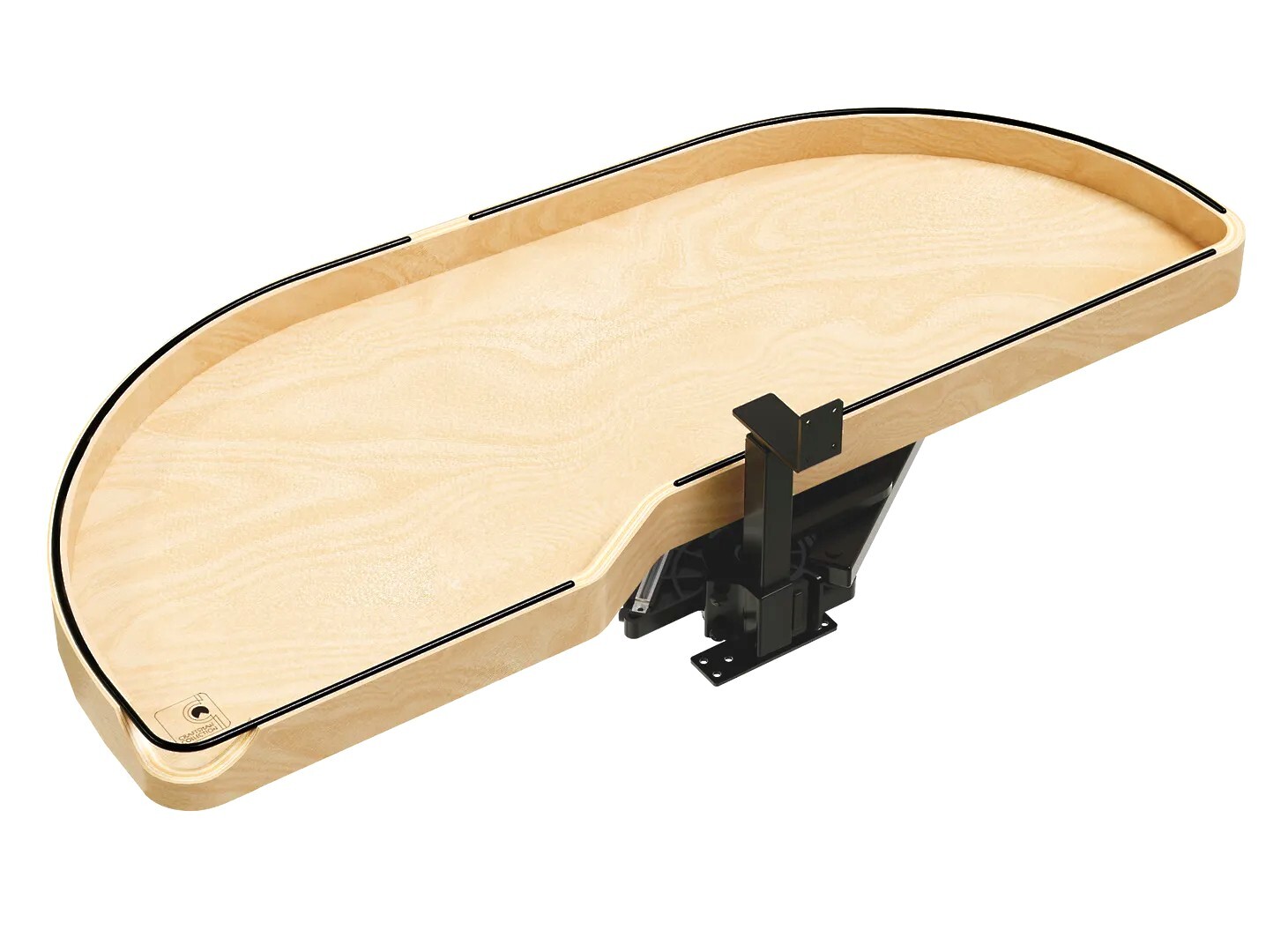 Maple Single Tier Craftsman Collection Girasolo w/ Soft-Close and Black Accents for 18" Left Opening/Blind Right Corner Cabinet