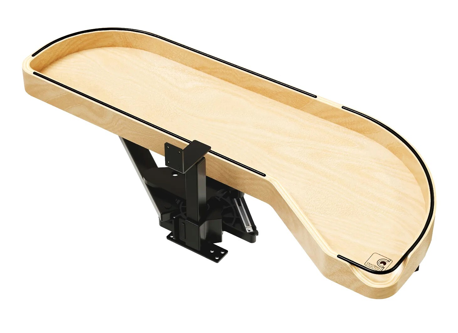 Maple Single-Tier Craftsman Collection Girasolo w/ Soft-Close and Black Accents for 18" Right Opening/Blind Left Corner Cabinet