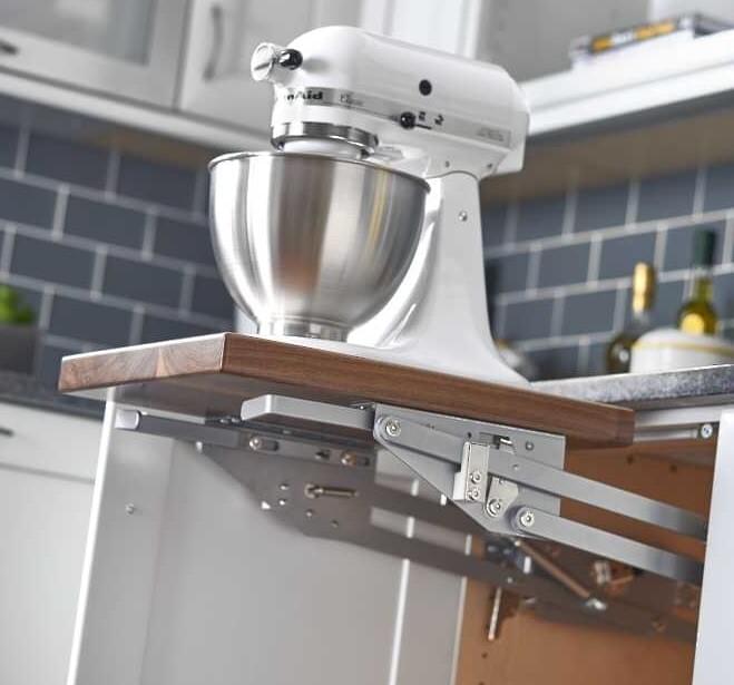 Mixer/Appliance Lift Mechanism without Shelf