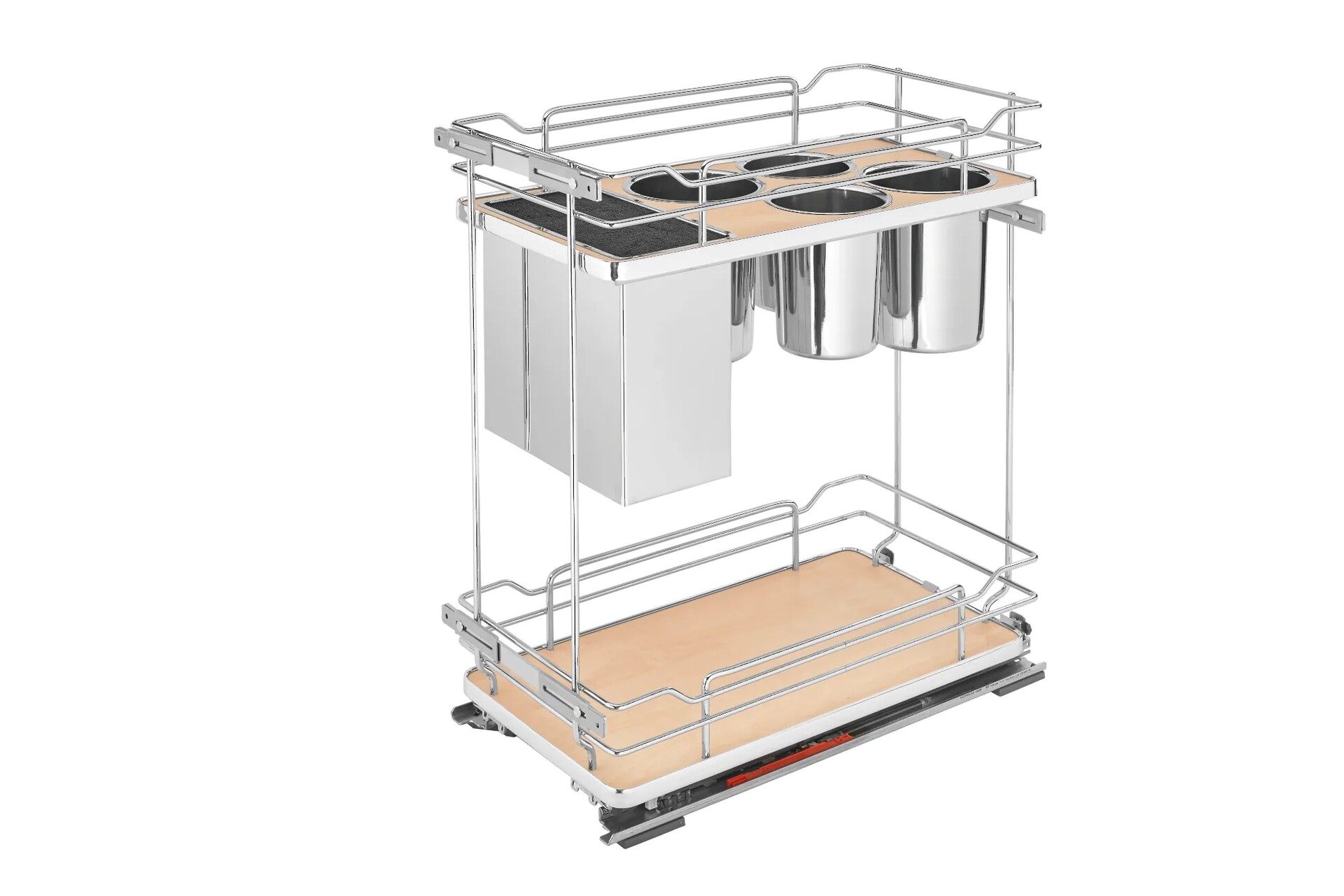 Rev-A-Shelf - 11" Maple Base Cabinet Pullout Knife/Untensil Organizer with Blumotion Soft-Close